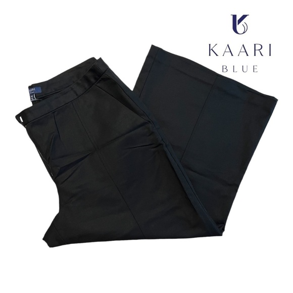 KAARI BLUE (NWT) WOMENS’S COTTON BLEND BLACK GAUCHO PANTS SIZE 12 - Picture 1 of 9